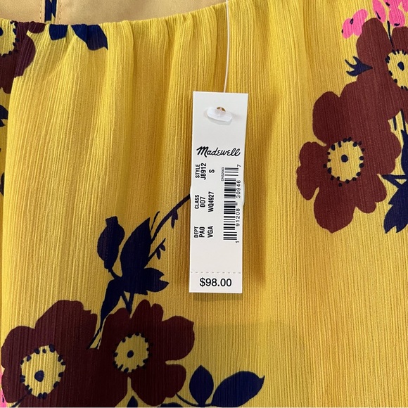 Madewell Pleated Cascade Top in Retro Bouquet Floral Size Small - Picture 13 of 15